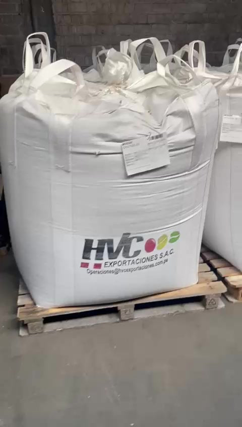 Bigbag di caffè verde con marchio HVC Exportaciones e altri bigbag in magazzino